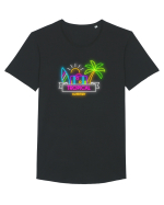 Relaxare tropicală Tricou mânecă scurtă guler larg Bărbat Skater