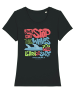 You Can't Stop The Waves Tricou mânecă scurtă guler larg fitted Damă Expresser