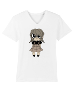 Autumn Little Girl Tricou mânecă scurtă guler V Bărbat Presenter