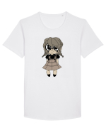 Autumn Little Girl Tricou mânecă scurtă guler larg Bărbat Skater