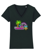 Vis exotic Tricou mânecă scurtă guler V Damă Evoker