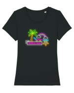 Vis exotic Tricou mânecă scurtă guler larg fitted Damă Expresser