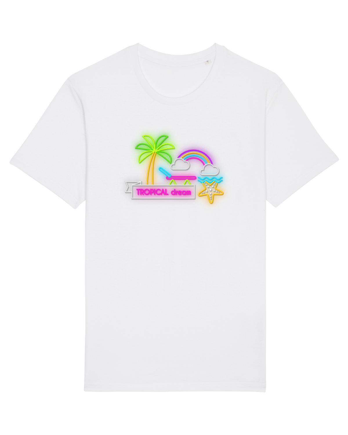 Tricou mânecă scurtă Unisex Rocker White