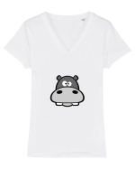 Hippo Tricou mânecă scurtă guler V Damă Evoker