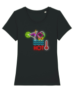 Petrecere fierbinte Tricou mânecă scurtă guler larg fitted Damă Expresser