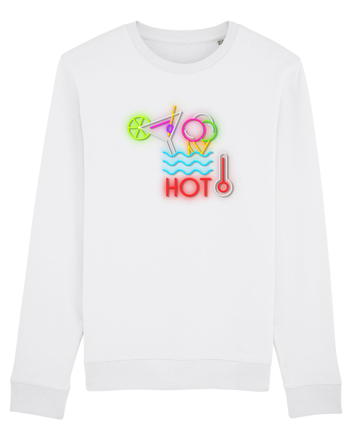 Bluză mânecă lungă Unisex Rise White