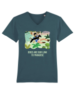 My dog is my best friend 5 Tricou mânecă scurtă guler V Bărbat Presenter