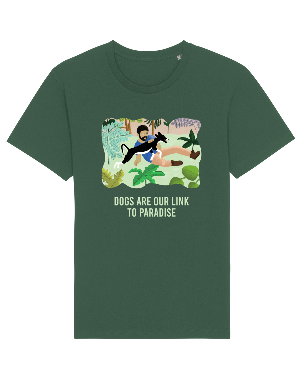 Tricou mânecă scurtă Unisex Rocker Bottle Green