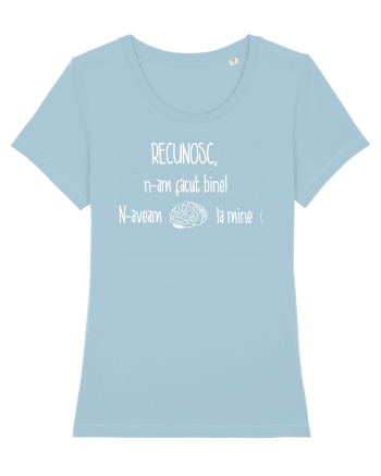 Tricou de scuze pentru a doua zi Sky Blue