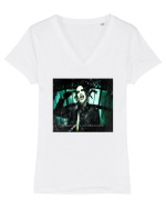 marilyn manson va saluta  Tricou mânecă scurtă guler V Damă Evoker