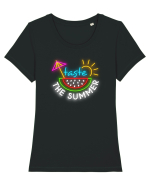 Gustă vara Tricou mânecă scurtă guler larg fitted Damă Expresser