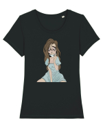 Unknown Tricou mânecă scurtă guler larg fitted Damă Expresser