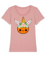 Dovlecel deghizat in unicorn Tricou mânecă scurtă guler larg fitted Damă Expresser