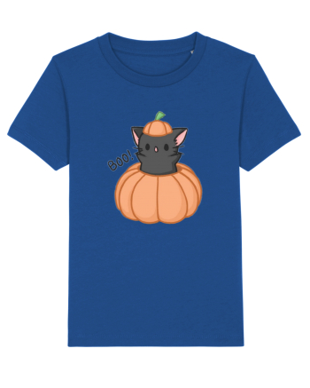Scary cute black cat Majorelle Blue