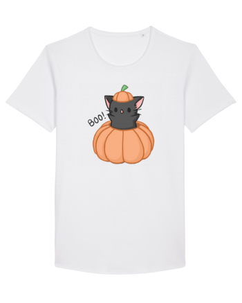 Scary cute black cat White