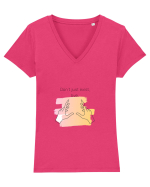Don`t just exist, live. Tricou mânecă scurtă guler V Damă Evoker
