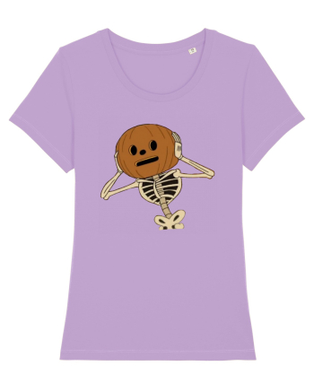 Happy Halloween Skeleton Head Lavender Dawn