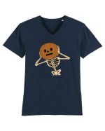 Happy Halloween Skeleton Head Tricou mânecă scurtă guler V Bărbat Presenter