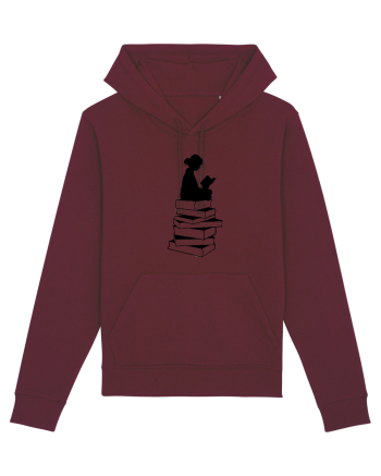 Girl reading Burgundy