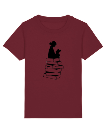 Girl reading Burgundy