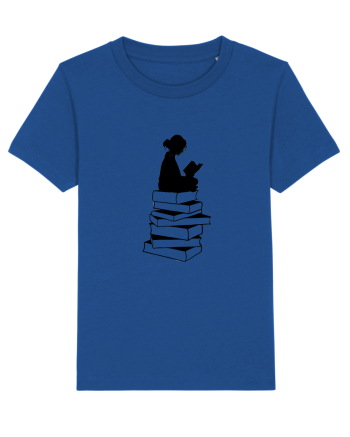 Girl reading Majorelle Blue