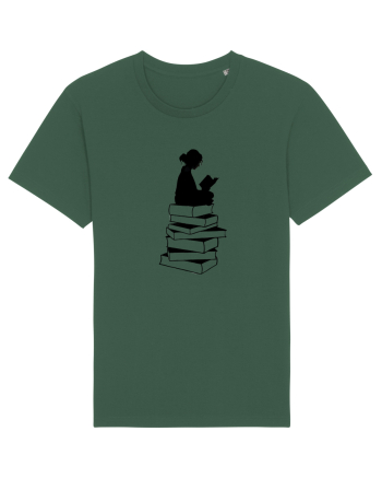 Girl reading Bottle Green