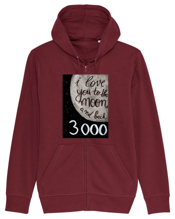 Love you to the moon Burgundy