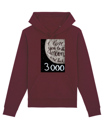 Love you to the moon Burgundy