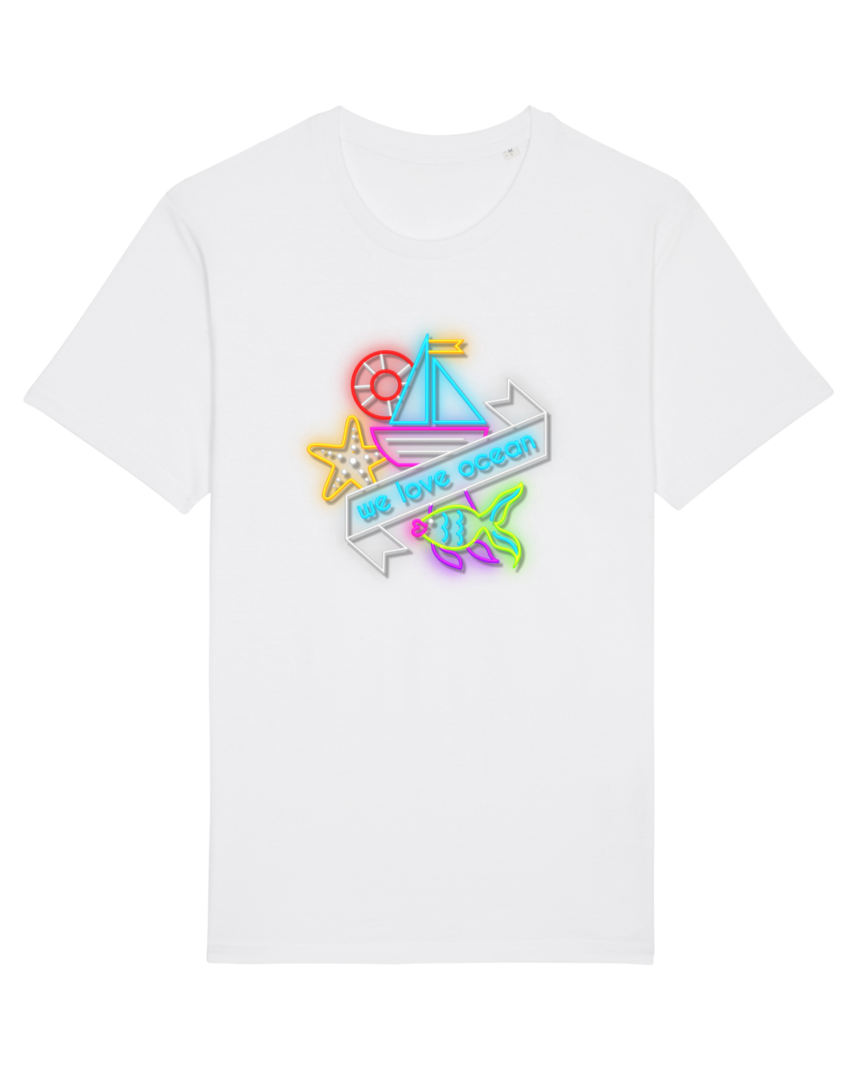 Tricou mânecă scurtă Unisex Rocker White