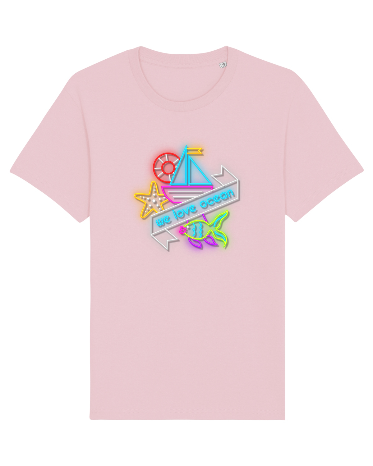Tricou mânecă scurtă Unisex Rocker Cotton Pink