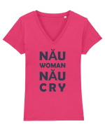 Nău Woman Nău Cry Tricou mânecă scurtă guler V Damă Evoker