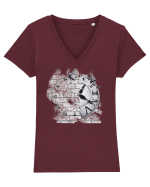 Broken time  Tricou mânecă scurtă guler V Damă Evoker