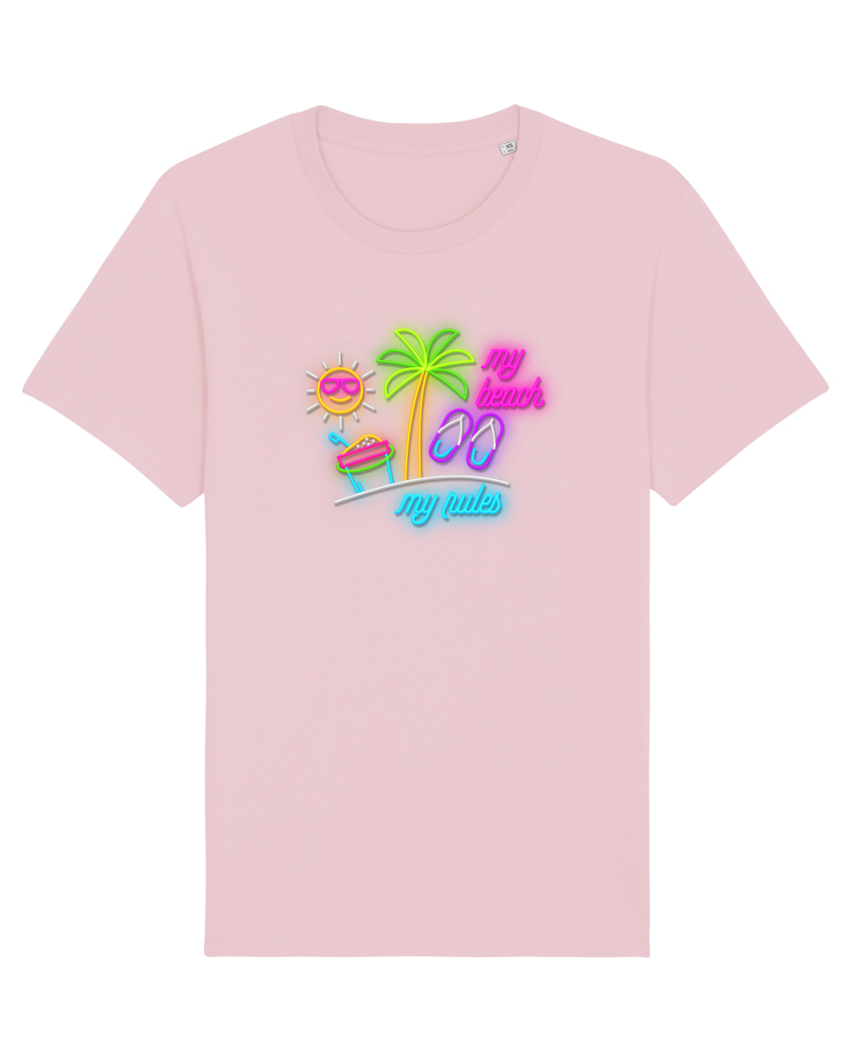 Tricou mânecă scurtă Unisex Rocker Cotton Pink