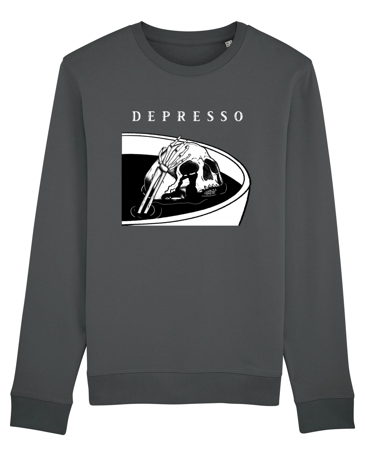 Bluză mânecă lungă Unisex Rise Anthracite