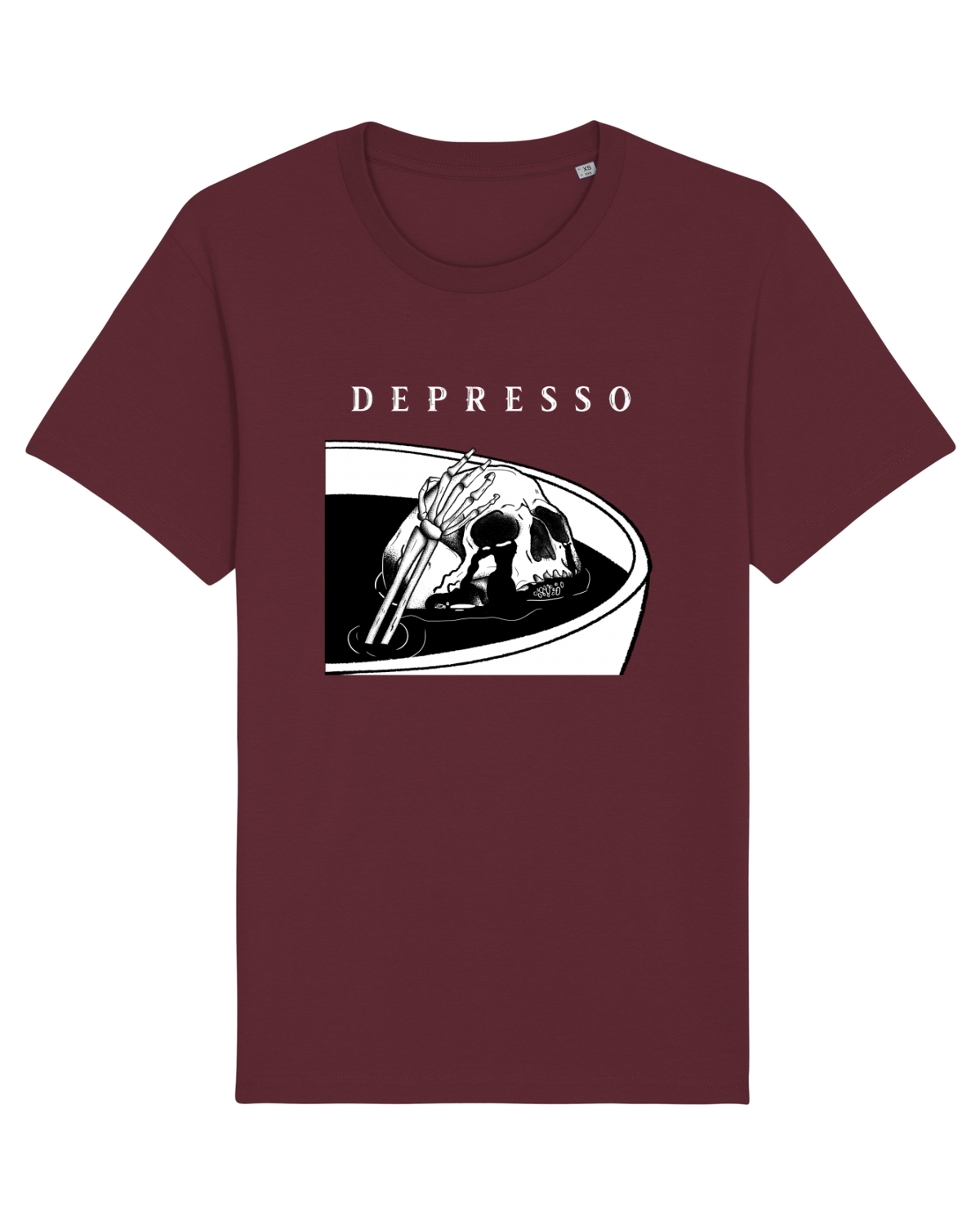 Tricou mânecă scurtă Unisex Rocker Burgundy