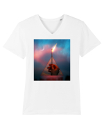 Night Light Tricou mânecă scurtă guler V Bărbat Presenter