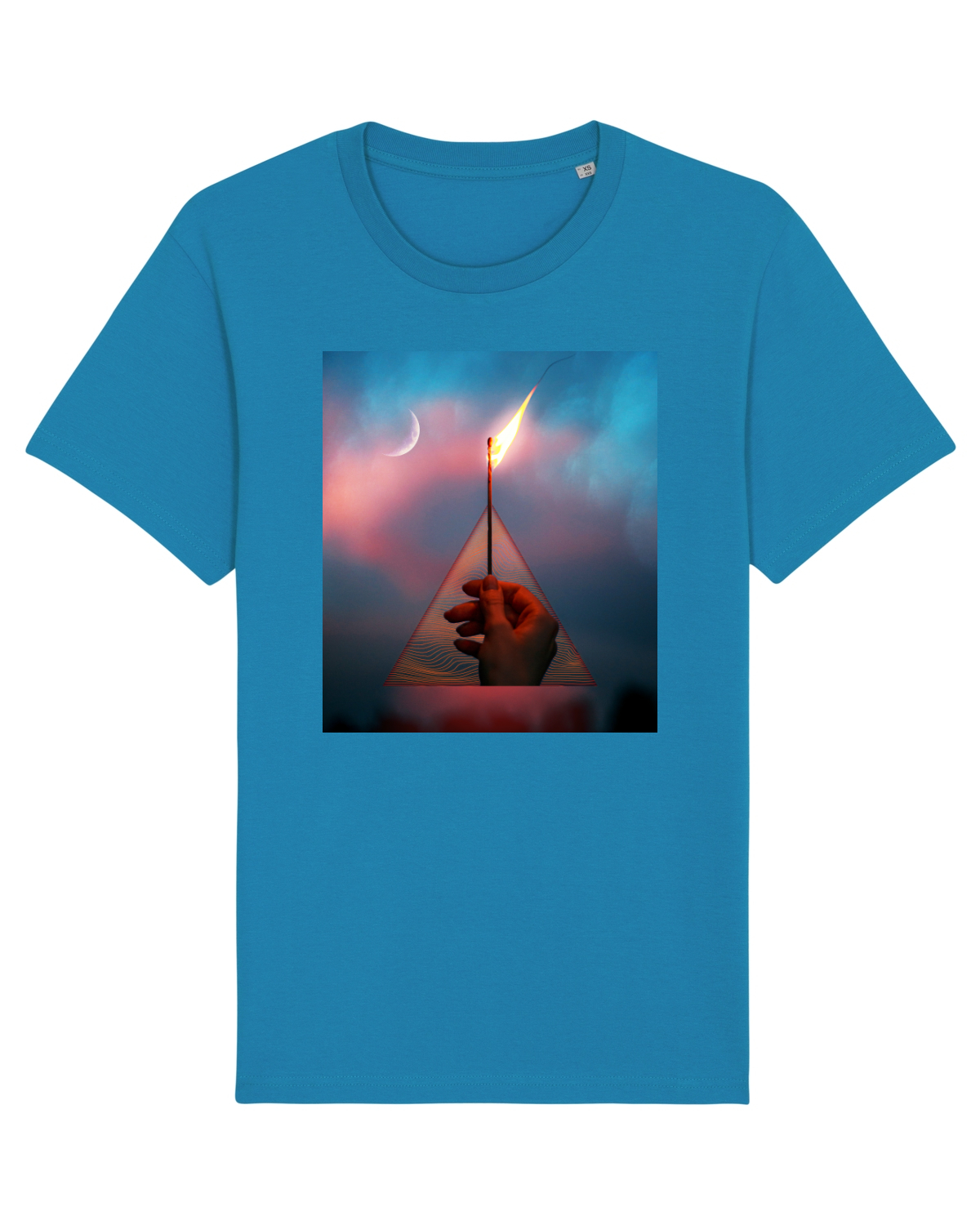 Tricou mânecă scurtă Unisex Rocker Azur