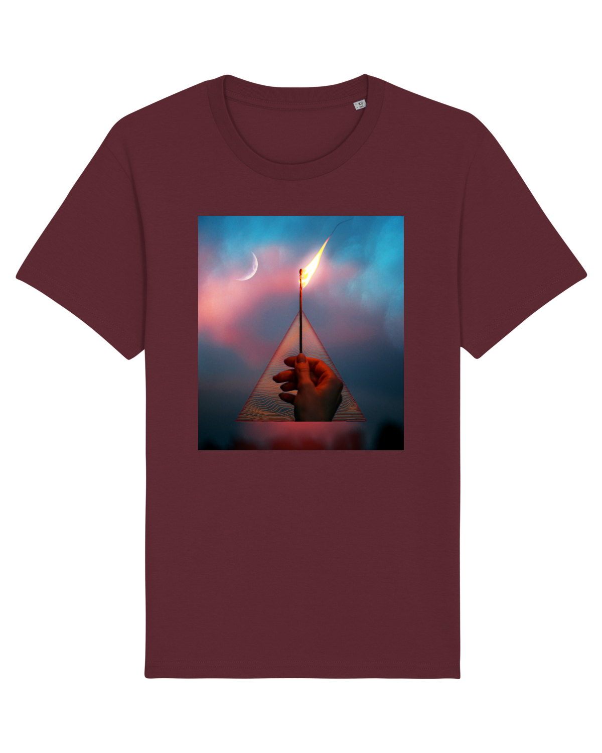 Tricou mânecă scurtă Unisex Rocker Burgundy