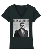 Thomas Shelby Tricou mânecă scurtă guler V Damă Evoker