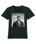 Thomas Shelby Tricou mânecă scurtă guler V Bărbat Presenter