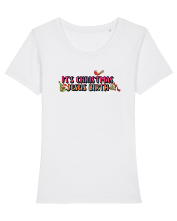 It's Christmas Jesus Birth White