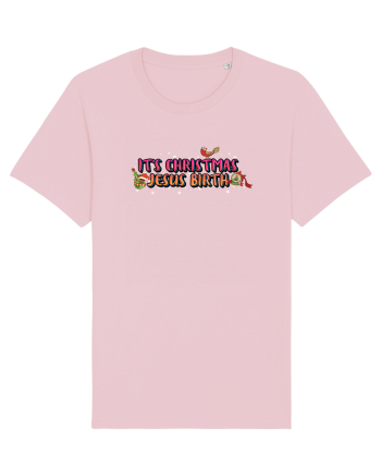 It's Christmas Jesus Birth Cotton Pink