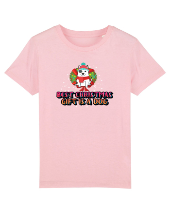 Best Christmas Gift Is A Dog Cotton Pink