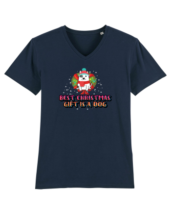 Best Christmas Gift Is A Dog French Navy