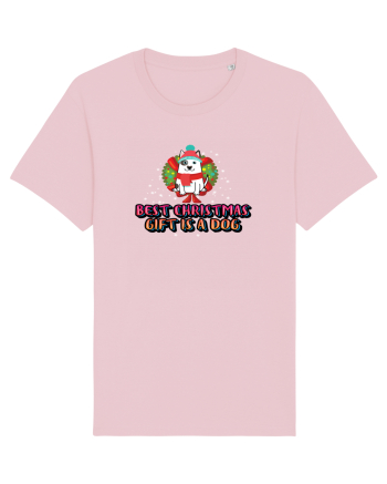 Best Christmas Gift Is A Dog Cotton Pink