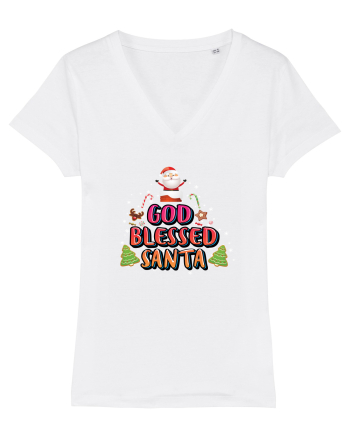 God Blessed Santa White