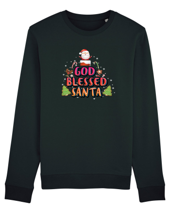 God Blessed Santa Black