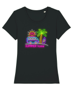 Caravana verii Tricou mânecă scurtă guler larg fitted Damă Expresser