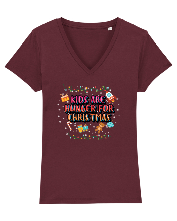 Kids Are Hunger For Christmas Burgundy