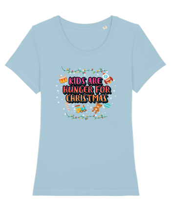 Kids Are Hunger For Christmas Sky Blue